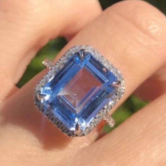 COPY -  BRIDAL ENGAGEMENT RING WEDDING RING GG13 - Picture 7 of 9